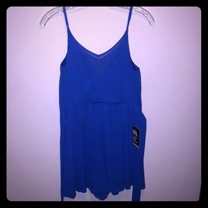 Express Blue romper. Never worn tags on.